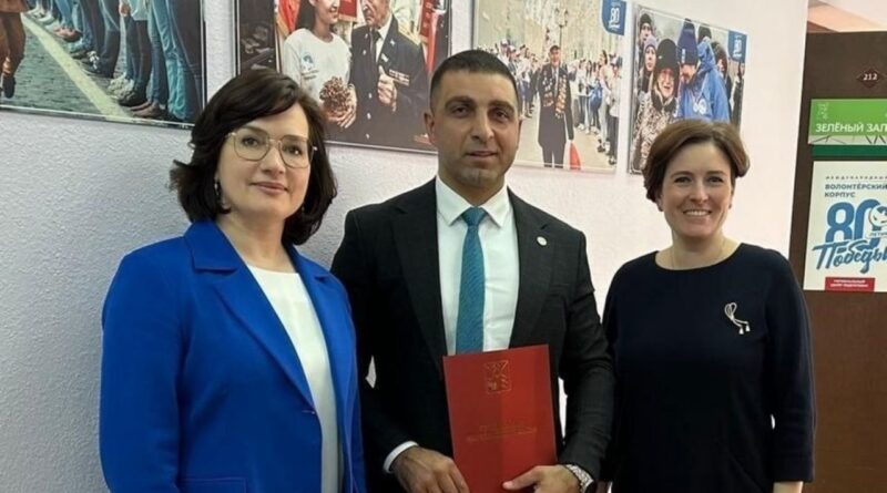 Maqadan vilayətinin qubernatoru soydaşımızı təşəkkür məktubu ilə təltif edib