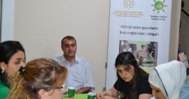 Əlilliyi olan şəxslərin bacarıqları inkişaf etdirilir – FOTOLAR